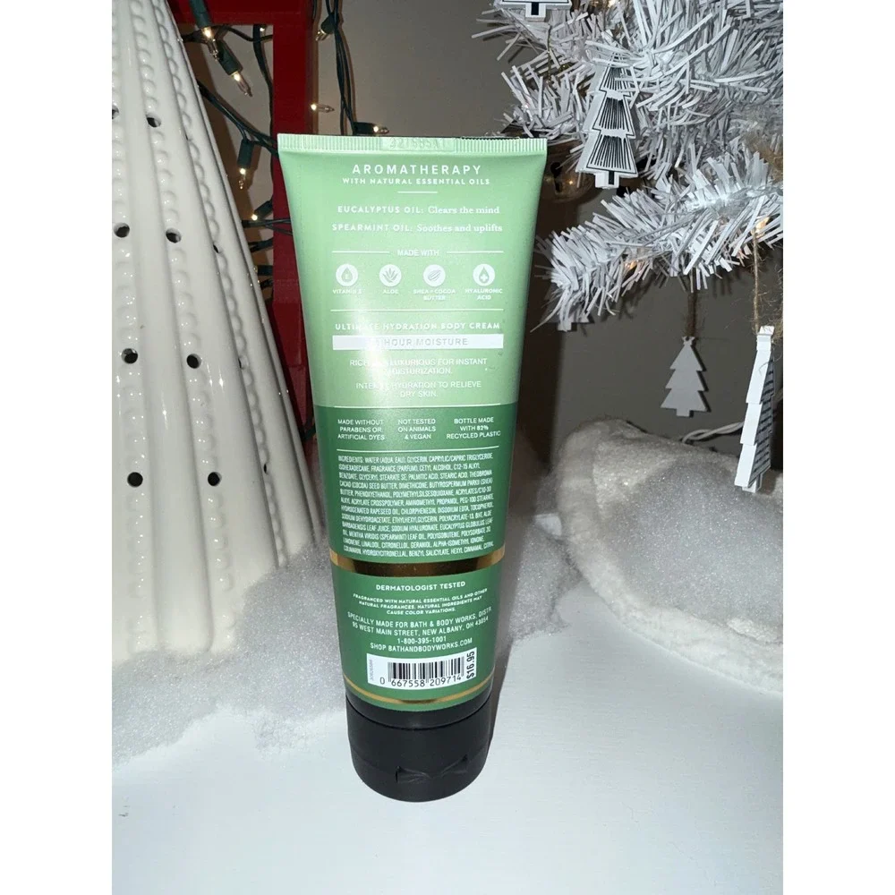 Bath Body Works Aromatherapy Eucalyptus Spearmint Stress Relief Body Cream 8oz - Picture 2 of 4